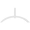 Ekena Millwork Archdale Architectural Grade PVC Gable Bracket, 108"W x 54"H x 4"D x 6"F, 12/12 Pitch GBP108X54X0406ARC00 - alternate 4